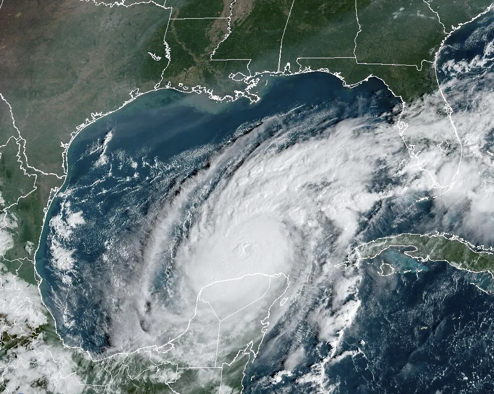 Satellite image of Hurricane Milton as it moves closer to Florida’s Gulf Coast on Oct. 8, 2024. (NOAA)