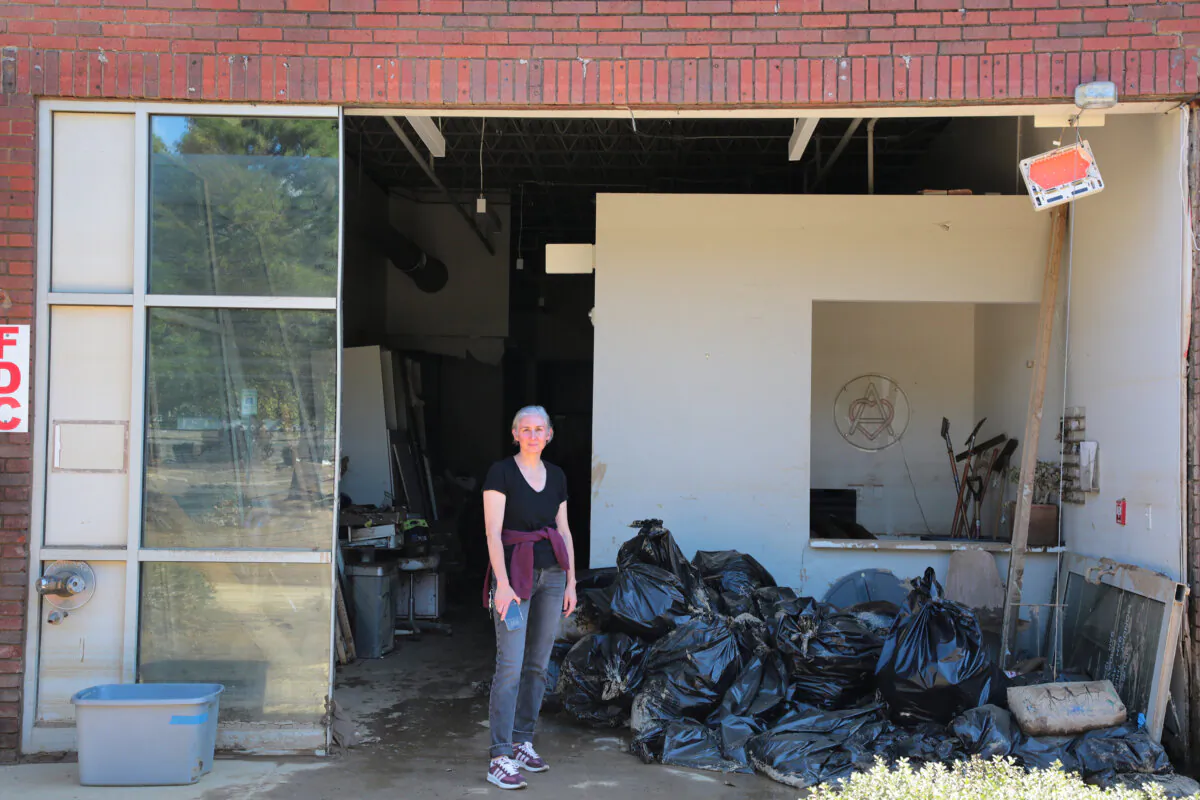 Dr. Carly Brown at her medical practice near the River Arts District of Asheville on Oct. 4, 2024. (Richard Moore/The Epoch Times)