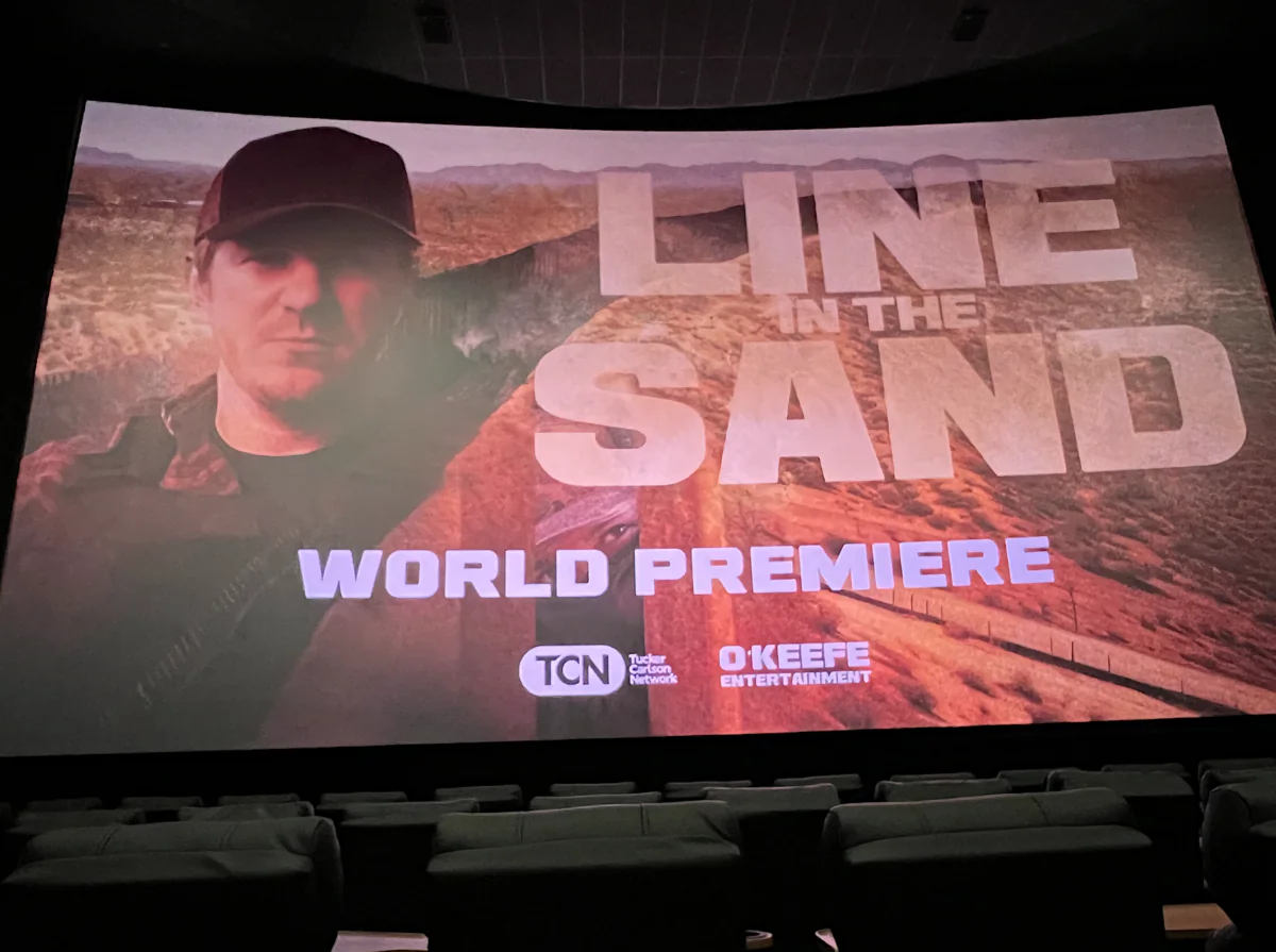The premiere of the film "Line in the Sand" at the Regal Theater in Newport Beach, Calif., on Oct. 8, 2024. (Brad Jones/The Epoch Times)