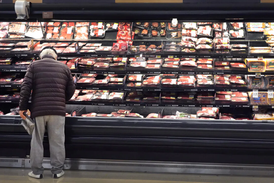 Meat products are offered for sale at a grocery store in Chicago on Oct. 13, 2022. (Scott Olson/Getty Images)