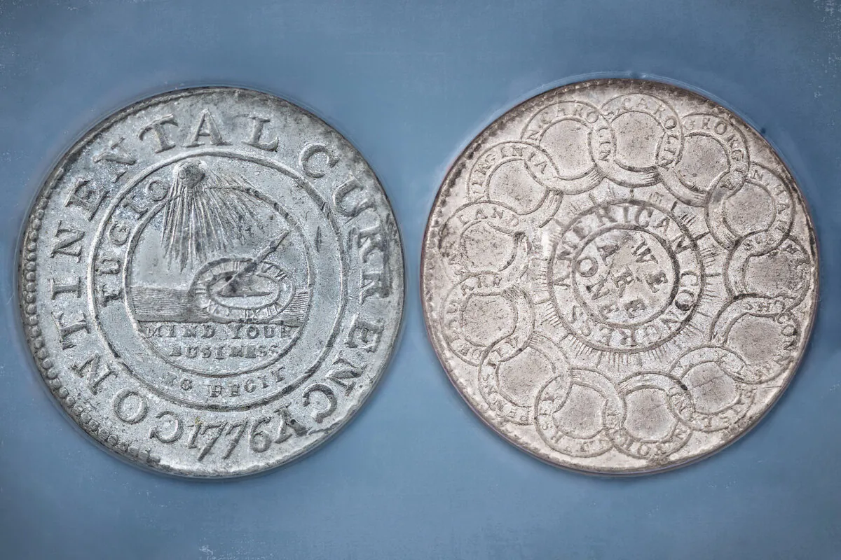 A rare Continental Coin found in a toffee tin sold for $32,000 on Oct. 3. (SWNS/ Shutterstock/ Here)
