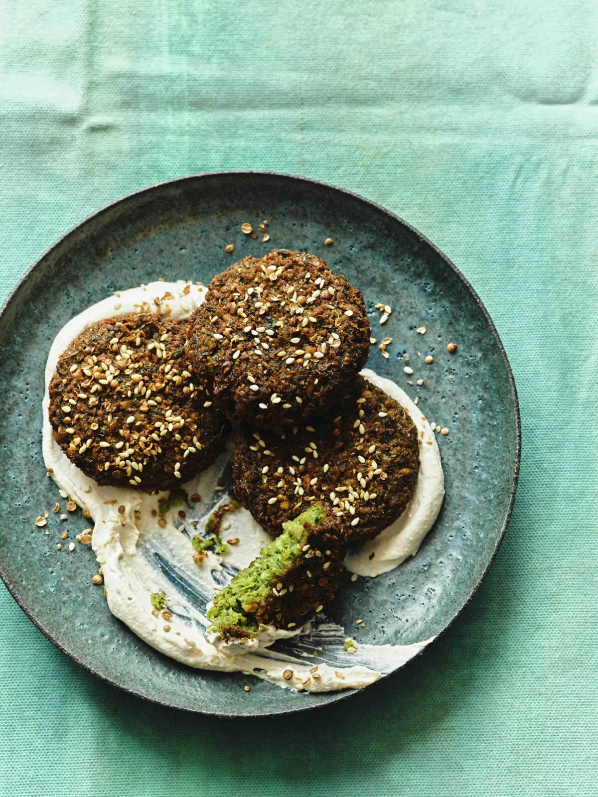 Ta’ameya, Egypt's version of falafel, is made with split dried fava beans, fresh herbs, and spices. (John Lee Photography)