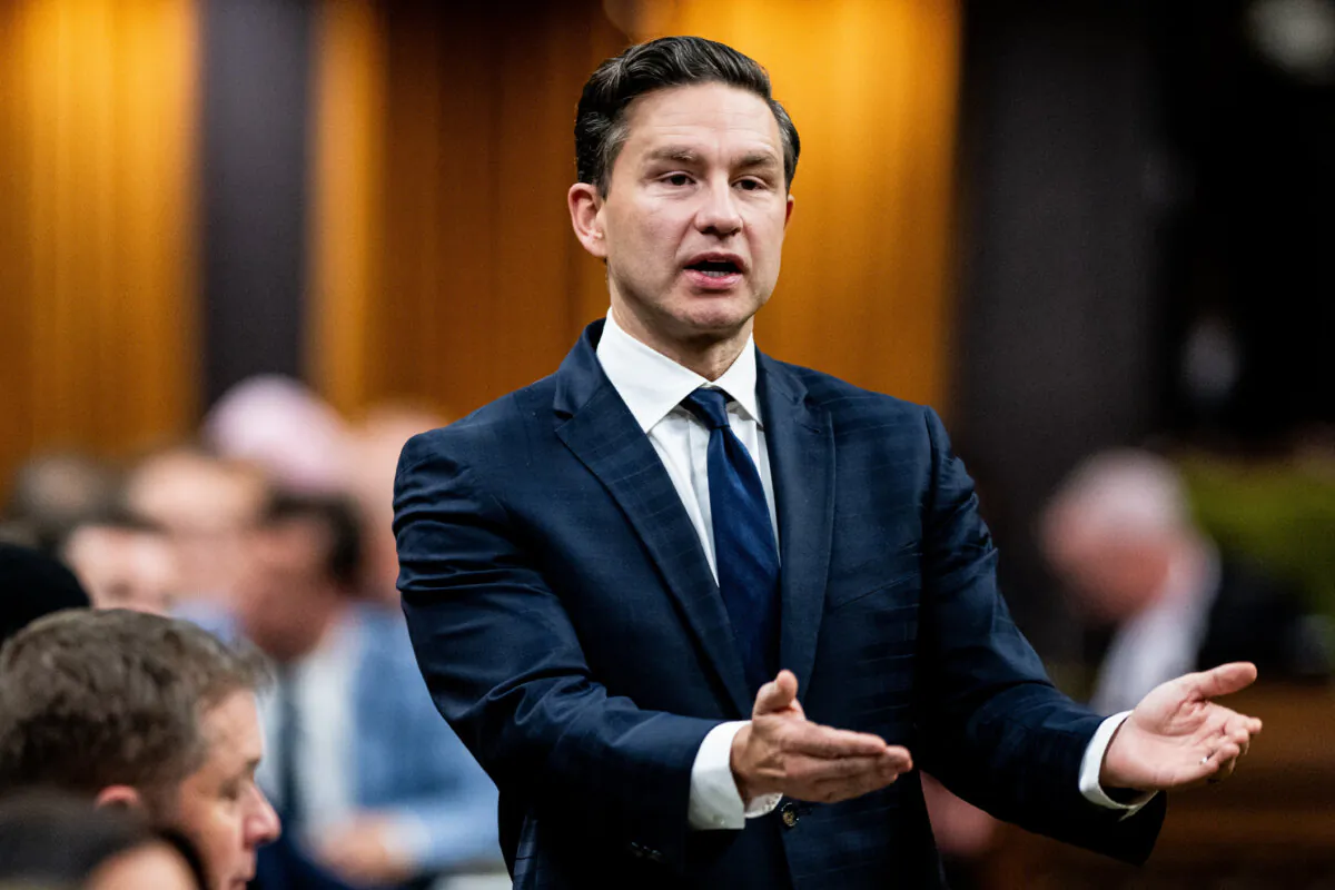 Conservative Leader Pierre Poilievre rises during Question Period in the House of Commons on Parliament Hill in Ottawa, on Oct. 9, 2024. (The Canadian Press/Spencer Colby)