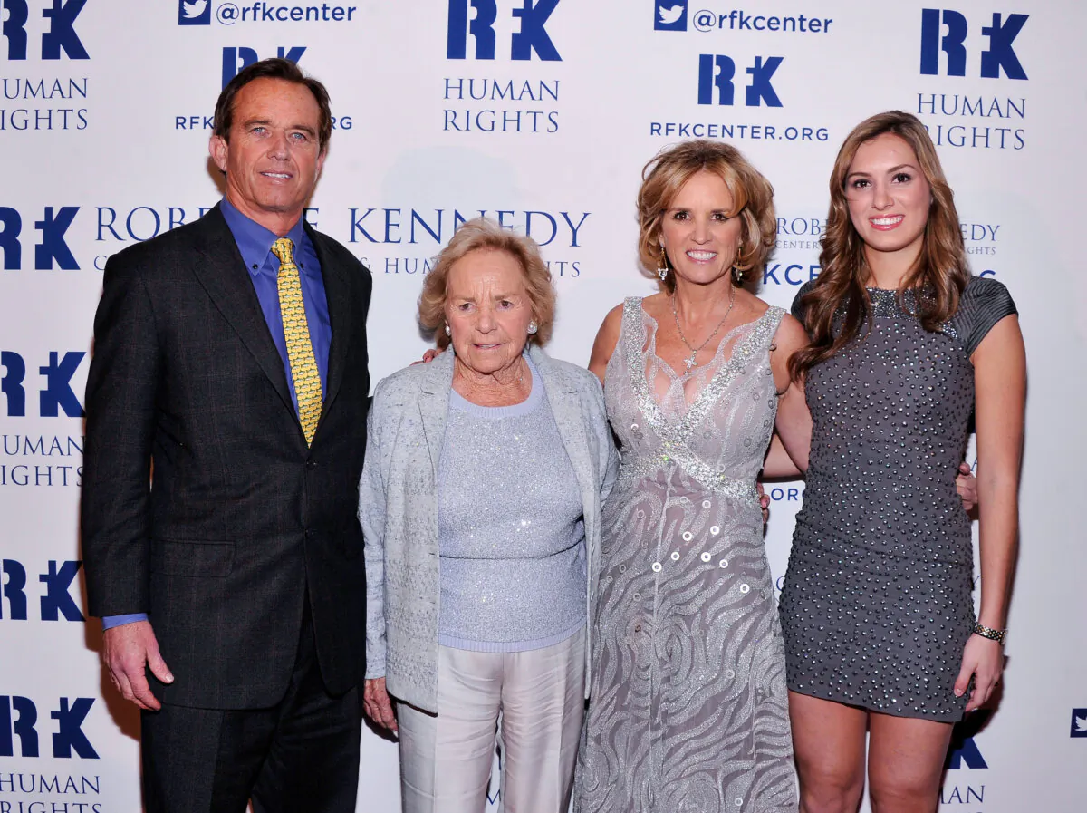 (L-R) Robert F. Kennedy Jr., Ethel Kennedy, President of RFK Center Kerry Kennedy, and Mariah Kennedy Cuomo attend the Robert F. Kennedy Center for Justice and Human Rights 2013 Ripple Of Hope Awards dinner at the New York Hilton Midtown in New York City on Dec. 11, 2013. (Stephen Lovekin/Getty Images for Robert F. Kennedy Center For Justice And Human Rights)