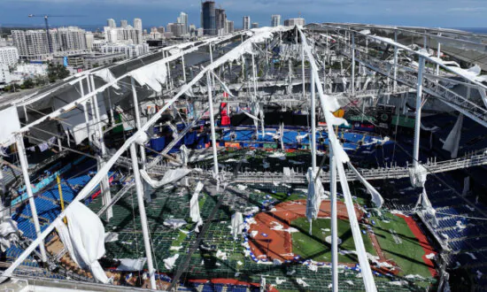 View of Tropicana Field After Hurricane Milton