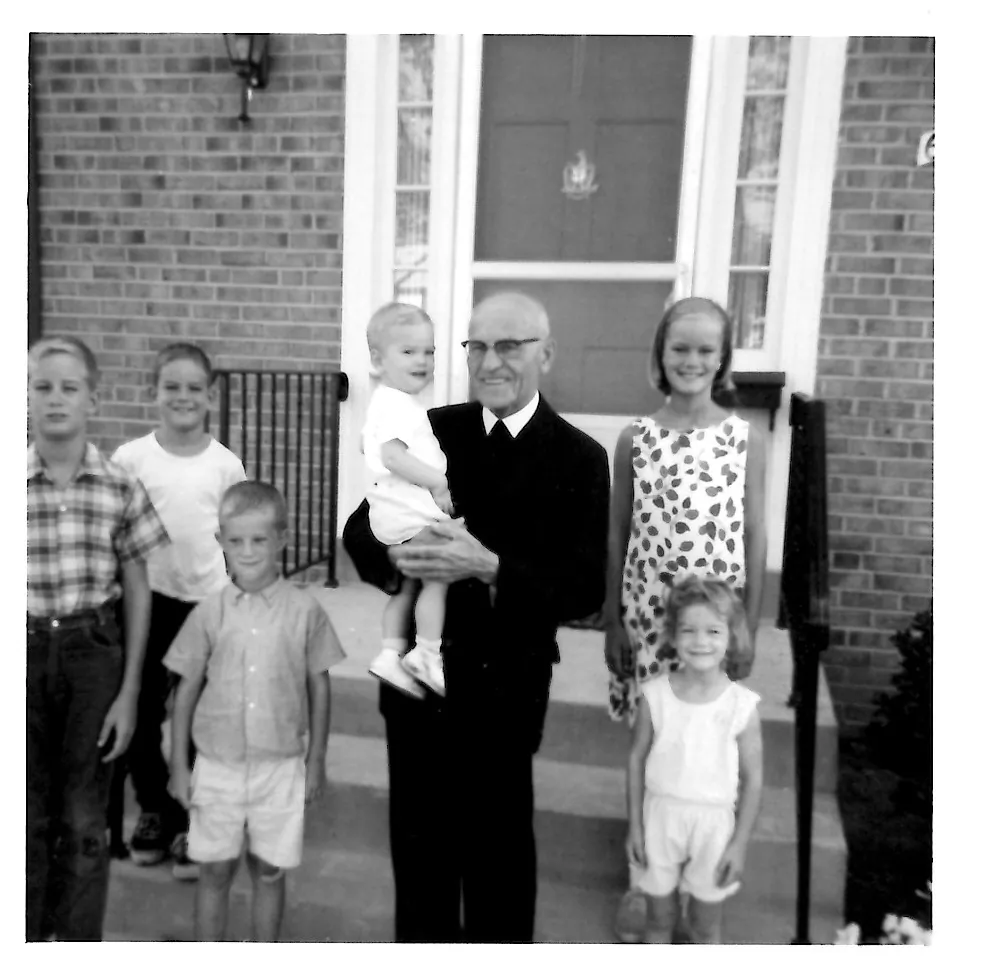 A photo of the author's grandfather, holding the (Courtesy of James Park)