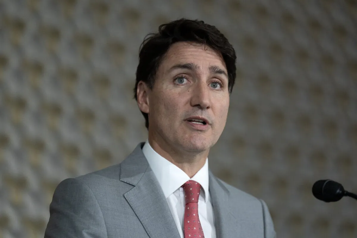 Prime Minister Justin Trudeau reponds to a question during a news conference in Vientiane, Laos, on Oct. 11, 2024. (The Canadian Press/Adrian Wyld)