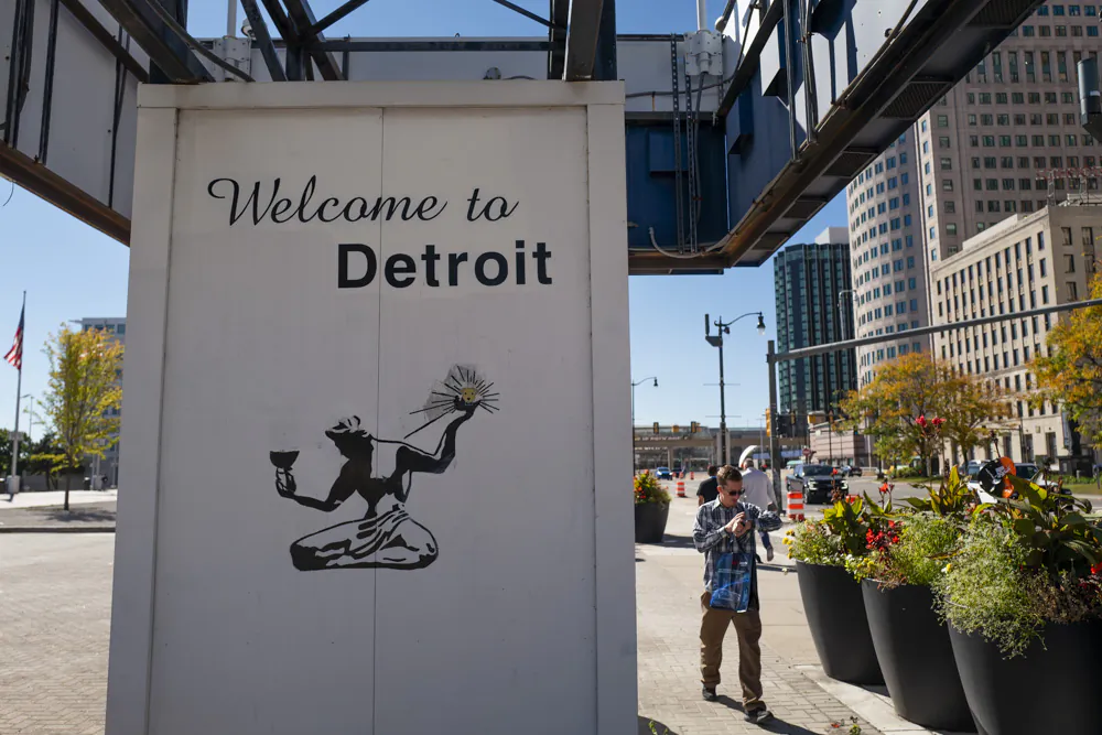 Downtown Detroit, Mich., on Oct. 9, 2024. (Madalina Vasiliu/The Epoch Times)