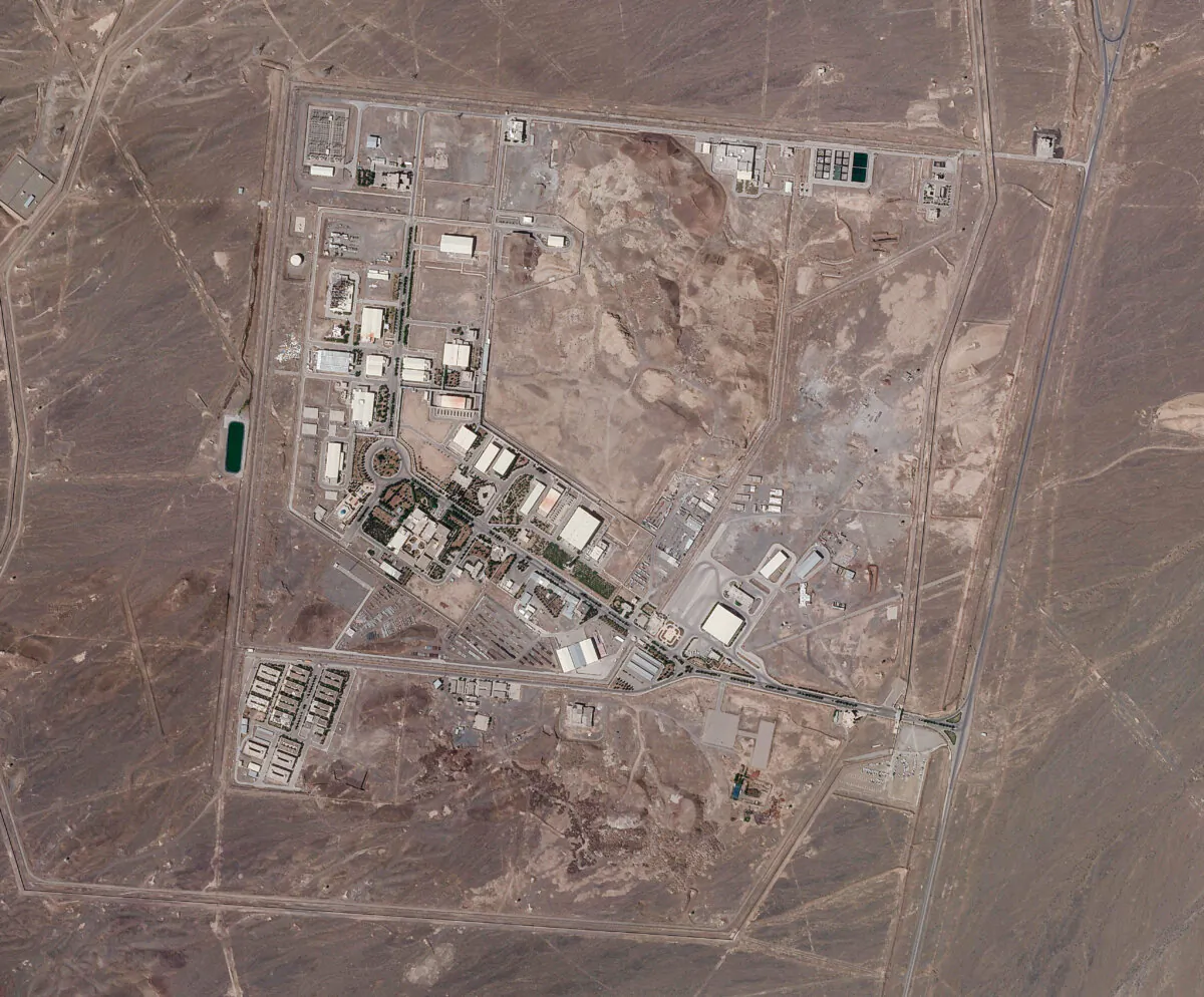 A satellite photo from Planet Labs Inc. shows Iran's Natanz nuclear facility, in Iran on April 14, 2021. (Planet Labs via AP)