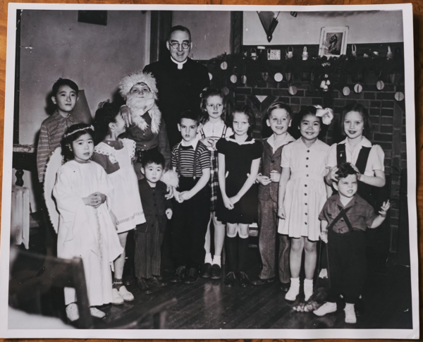 a cast of children putting on a Christmas play in "Heart of a Servant - The Father Flanagan Story."