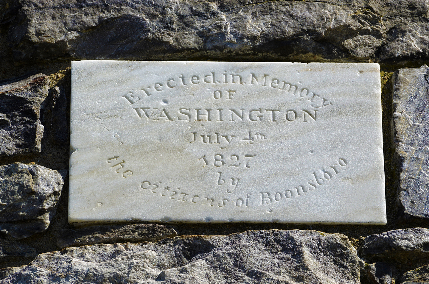 Washington Monument plaque
