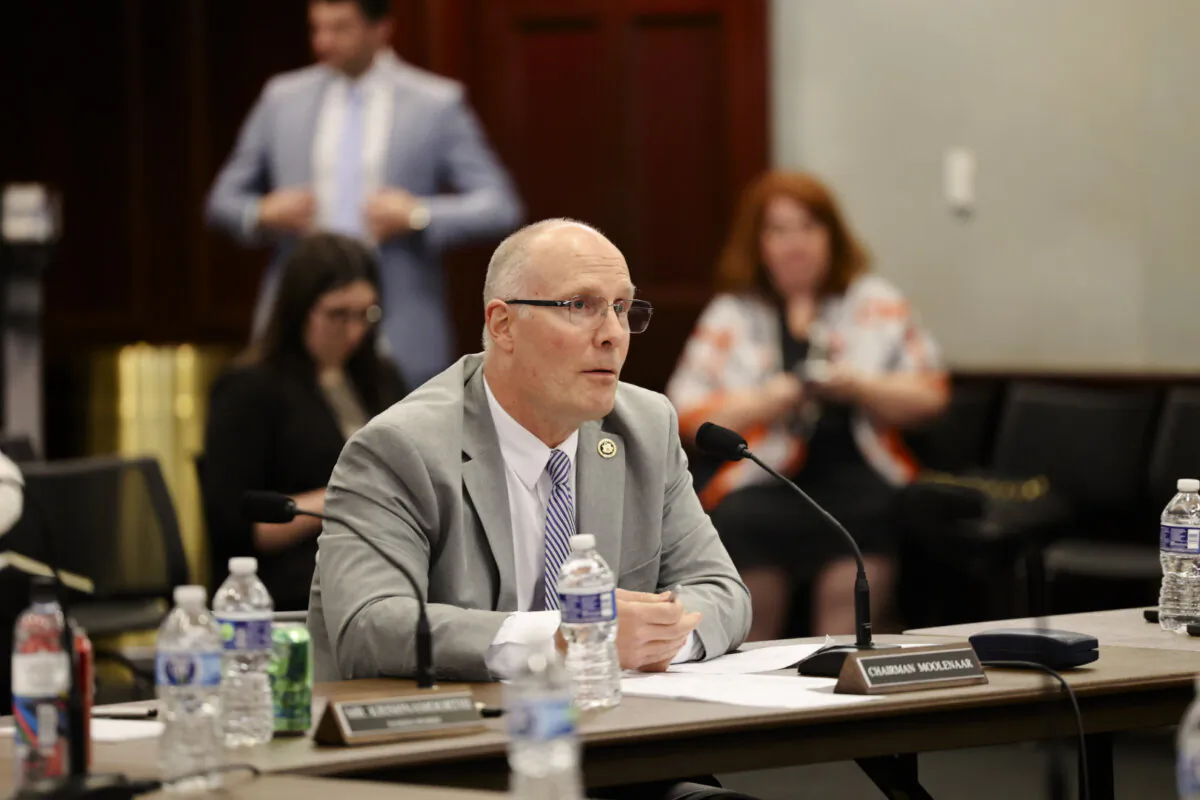 Rep. John Moolenaar (R-Mich.), chairman of the House Select Committee on the CCP, speaks at a roundtable event in Washington on May 23, 2024. (Courtesy of the House Select Committee on the CCP)