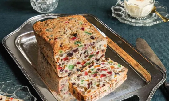 Mrs. Mosal’s White Fruitcake With Boiled Custard