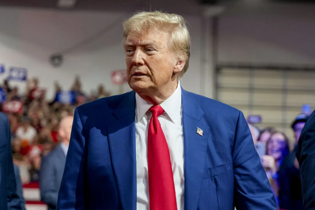 Former President Donald Trump holds a town hall at the Greater Philadelphia Expo Center in Oaks, Pa., on Oct. 14, 2024. (Spencer Platt/Getty Images)