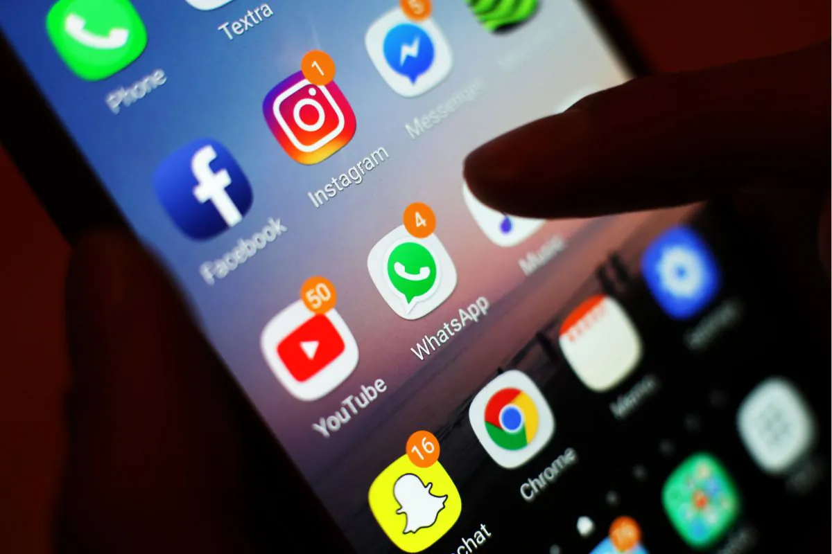 The icons of various social media apps, in a file photo. (Yui Mok/PA Wire)