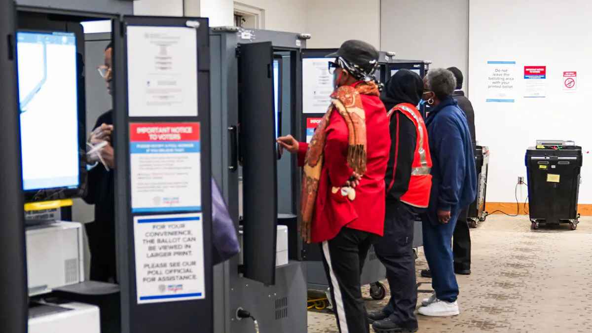 There has been a record turnout for early voting in Georgia.
(Getty Images via NTD)