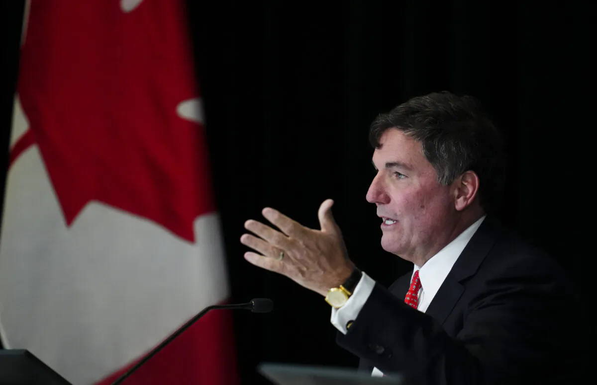 Minister of Public Safety, Democratic Institutions and Intergovernmental Affairs Dominic LeBlanc appears as a witness at the Foreign Interference Commission in Ottawa Oct. 15, 2024. (Sean Kilpatrick/The Canadian Press)