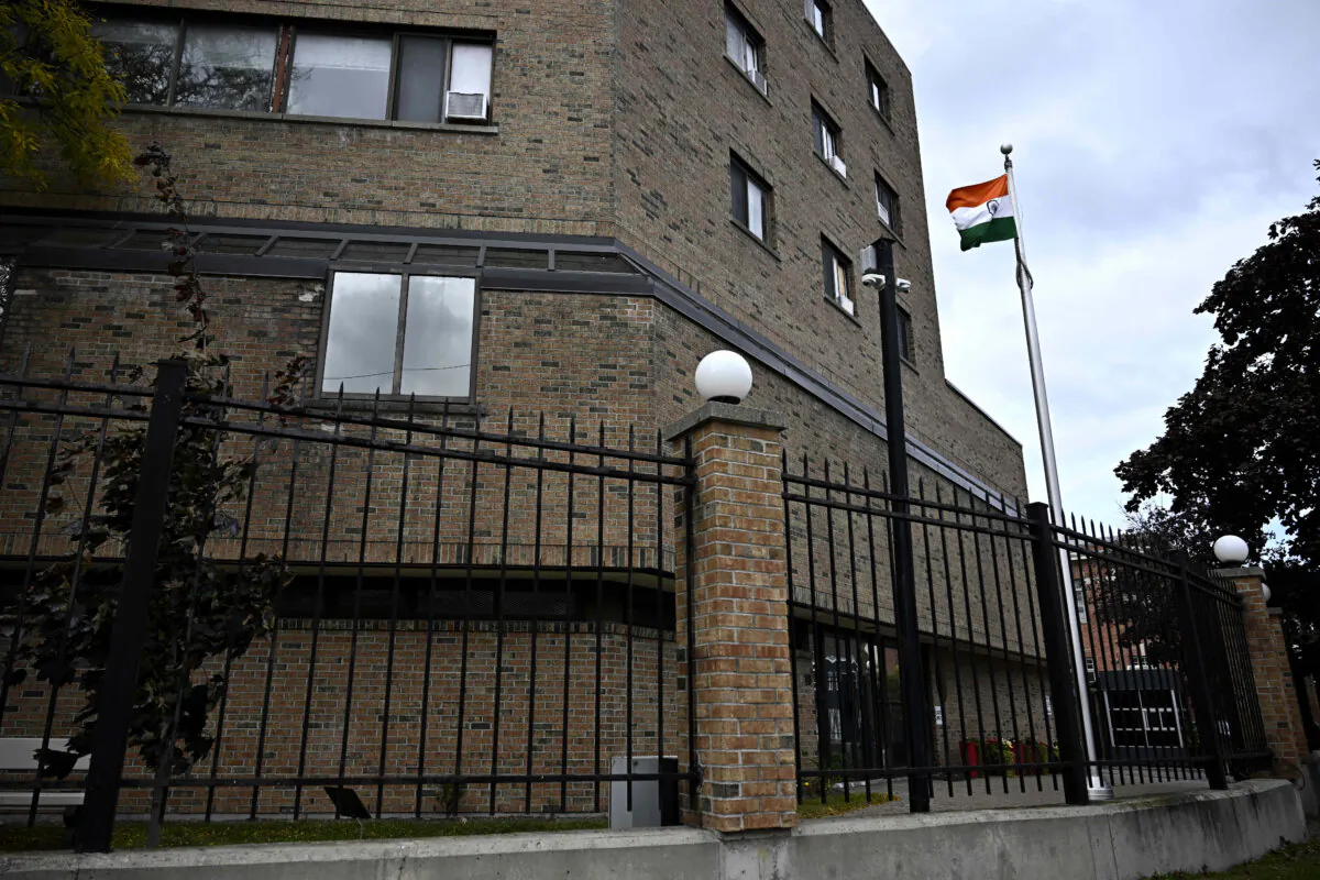 The High Commission of India in Canada is seen in Ottawa, on Oct. 14, 2024. (The Canadian Press/Justin Tang)