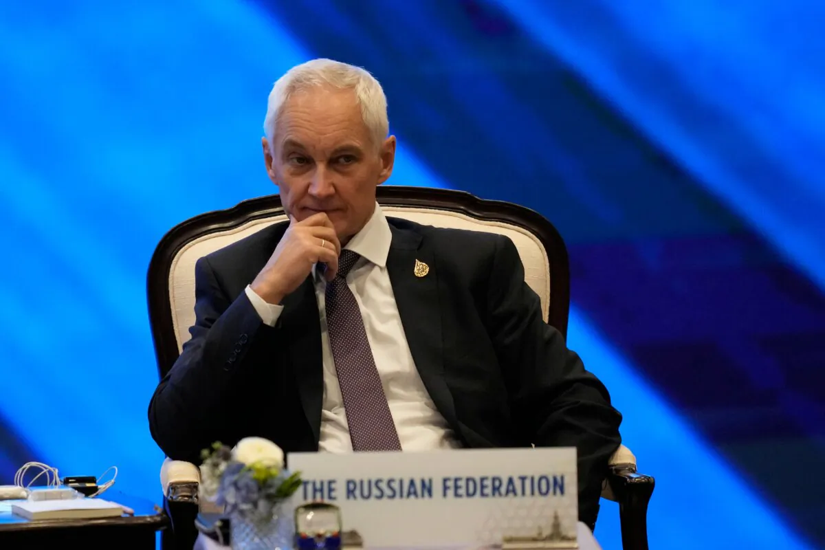 Russia's First Deputy Prime Minister Andrey Belousov attends the APEC Leader's Dialogue with APEC Business Advisory Council in the Asia-Pacific Economic Cooperation APEC summit, in Bangkok on Nov. 18, 2022. (Sakchai Lalit/Pool/AFP via Getty Images)