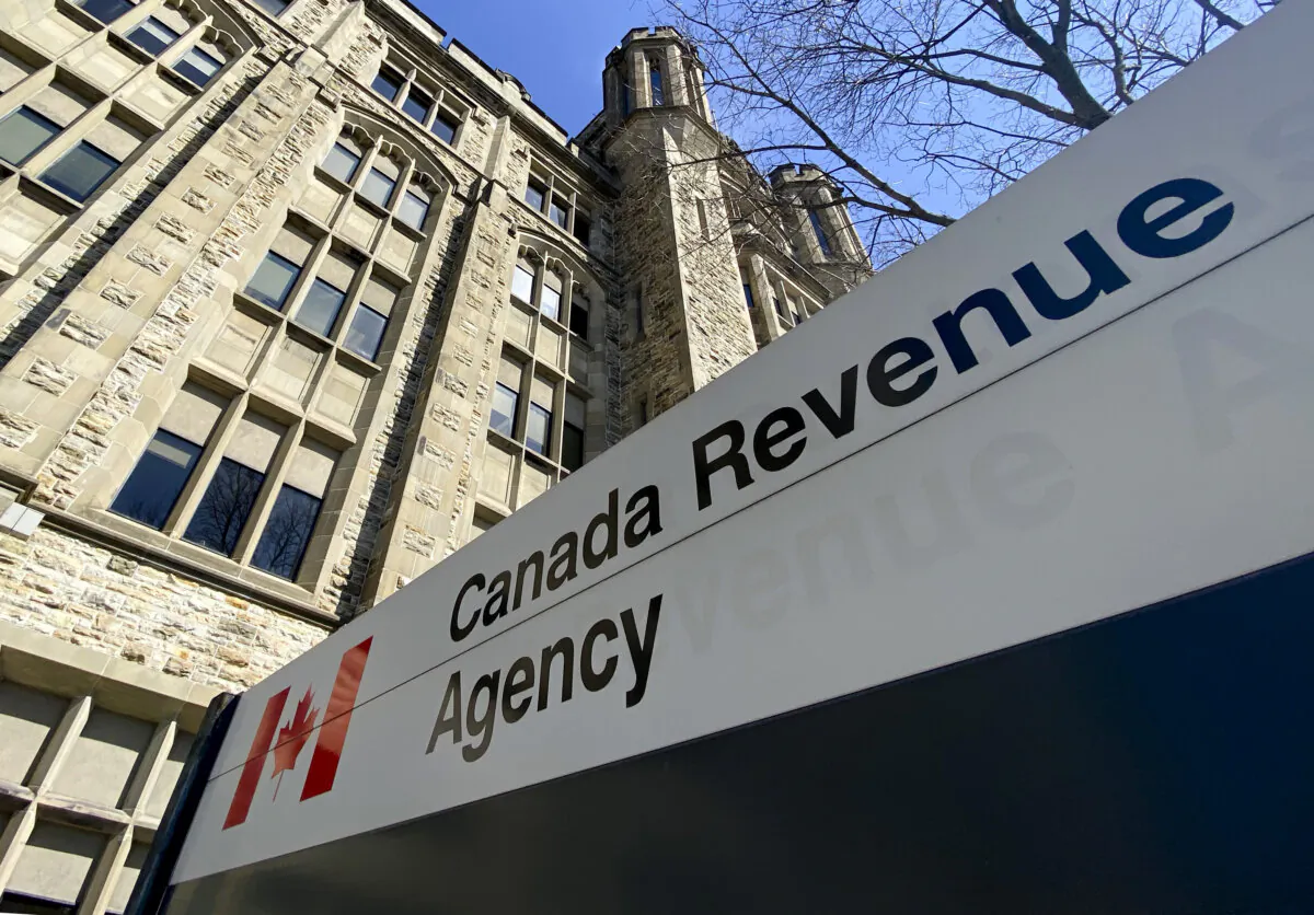 The Canada Revenue Agency building is seen in Ottawa on April 6, 2020. (The Canadian Press/Adrian Wyld)