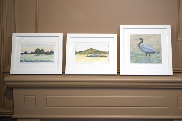 Three of John Hood's watercolor paintings. (The Epoch Times)