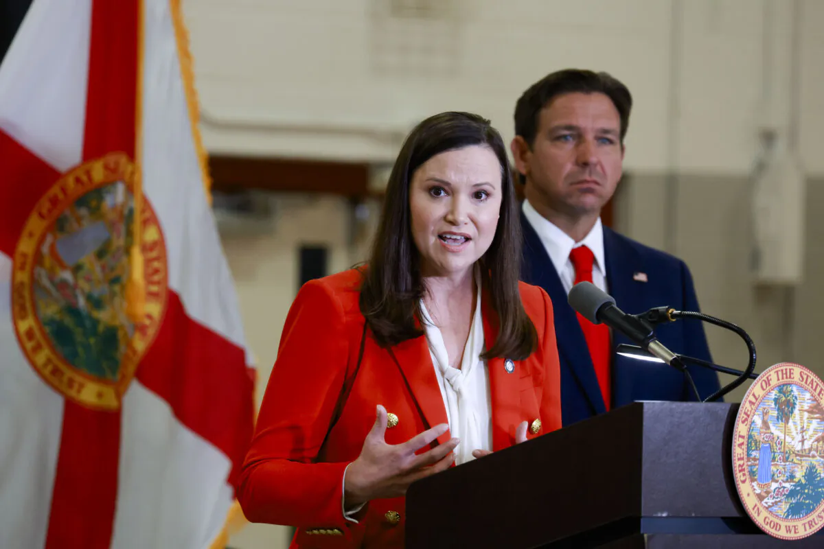 Florida Attorney General Ashley Moody speaks, in a file photograph. (Joe Raedle/Getty Images)
