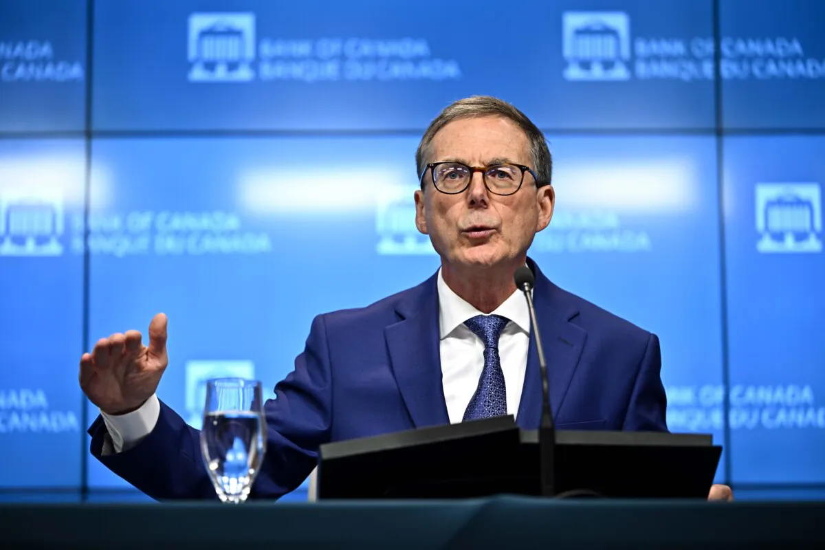 Bank of Canada Governor Tiff Macklem participates in a news conference on the bank's interest rate announcement in Ottawa on Sept. 4, 2024. (The Canadian Press/Justin Tang) 