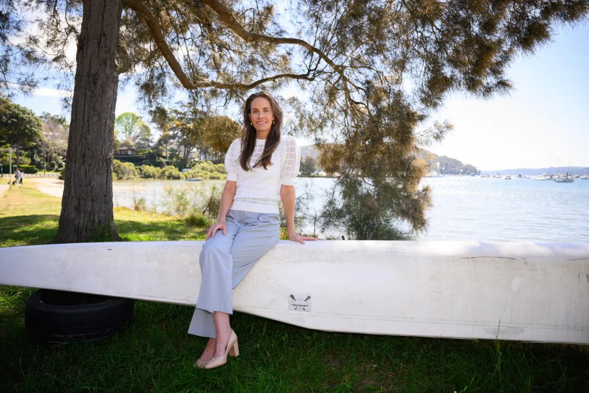 Independent candidate Jacqui Scruby at Bayview Yacht Racing Association in Sydney, Australia, on Sept. 5, 2024. (AAP Image/Dan Himbrechts)