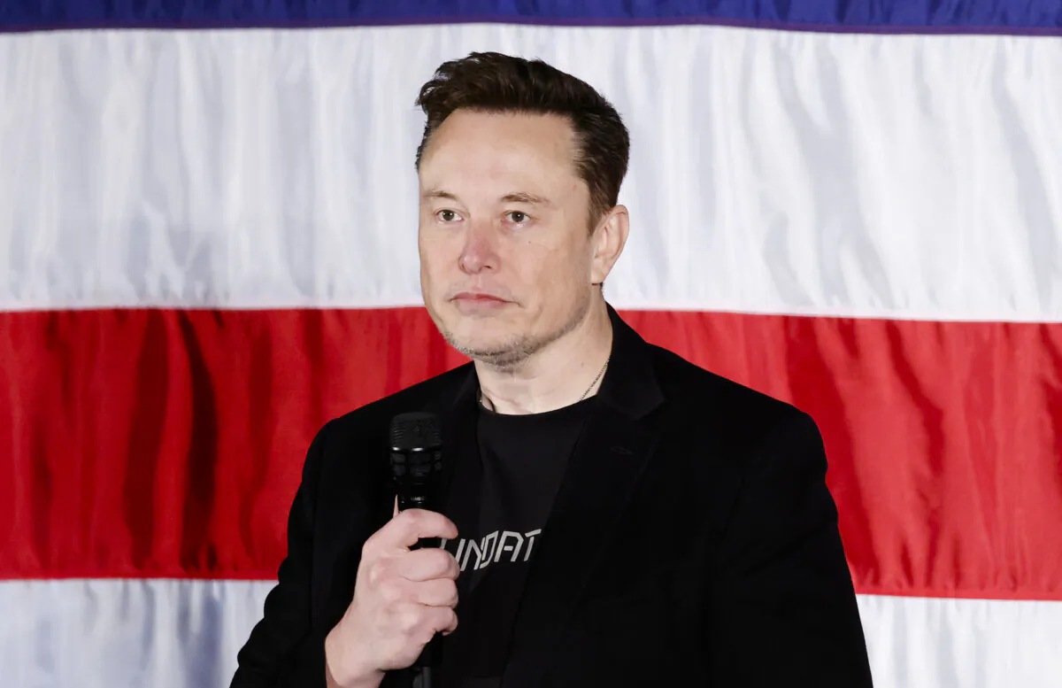 SpaceX and Tesla founder Elon Musk participates in a town hall event at Ridley High School in Folsom, Pa., on Oct. 17, 2024. (Anna Moneymaker/Getty Images)