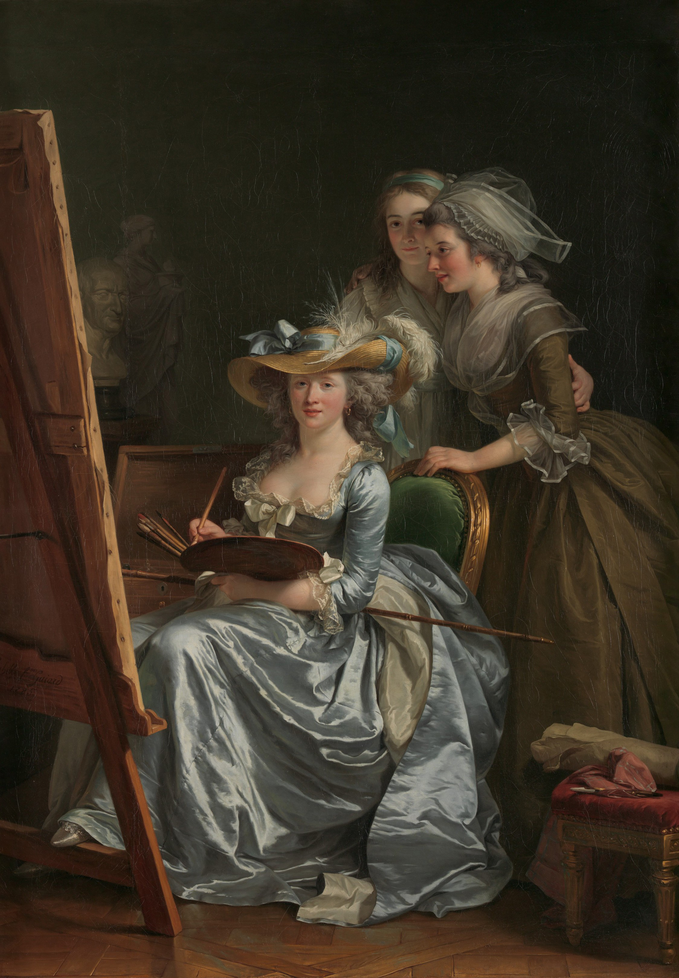 Self-Portrait with Two Pupils, Marie Gabrielle Capet (1761–1818) and Marie Marguerite Carraux de Rosemond (1765–1788)
