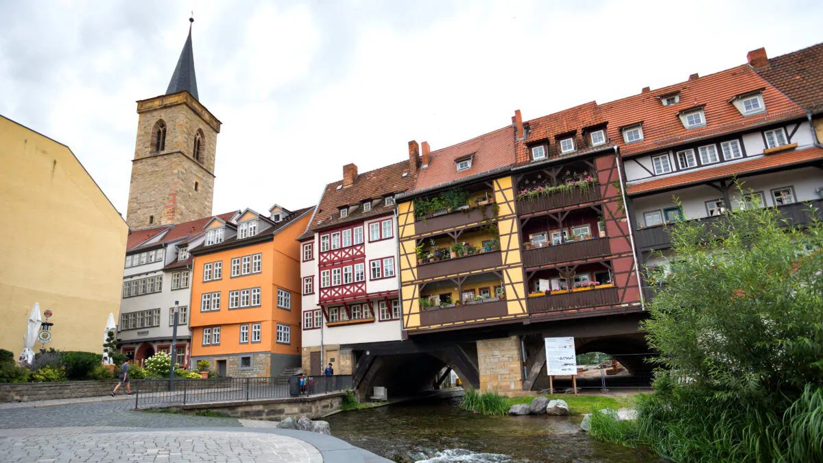 Merchants’ Bridge is one of many picturesque sights in the inviting town of Erfurt. (Dominic Arizona Bonuccelli, Rick Steves’ Europe)