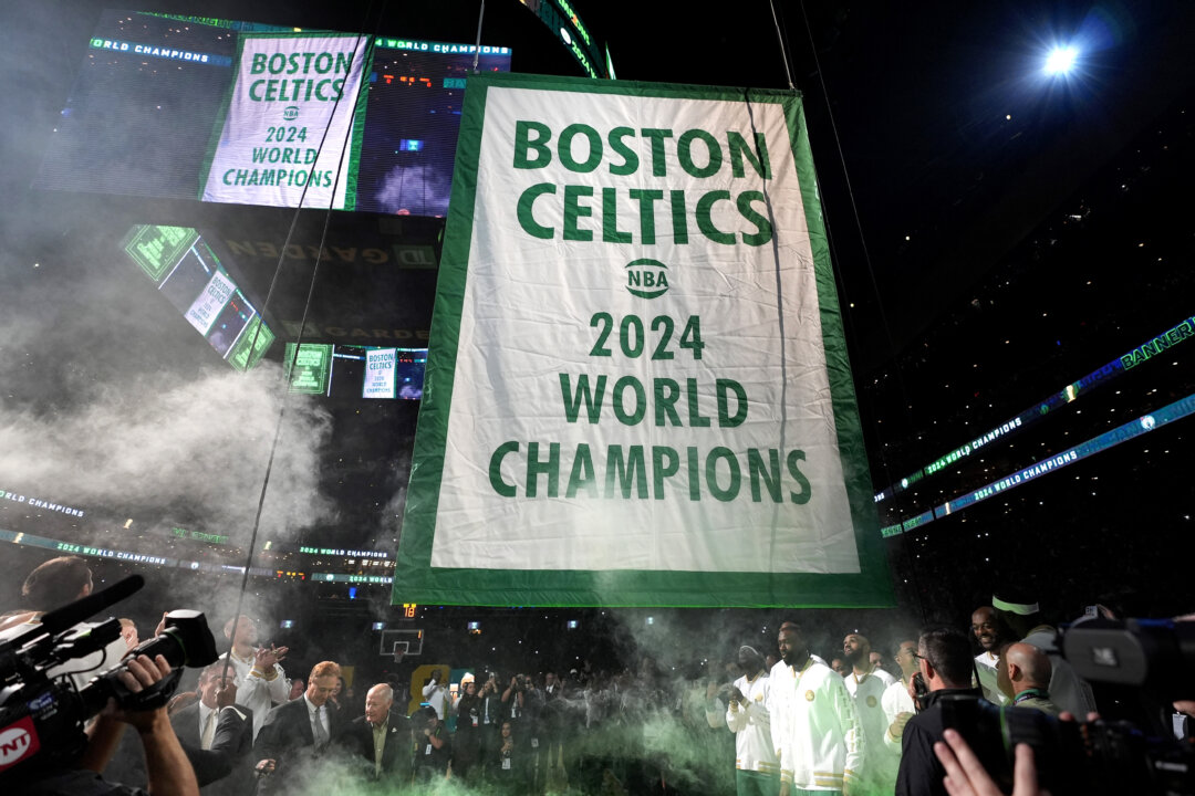 Celtics Win Opener, Celebrate 18th Championship