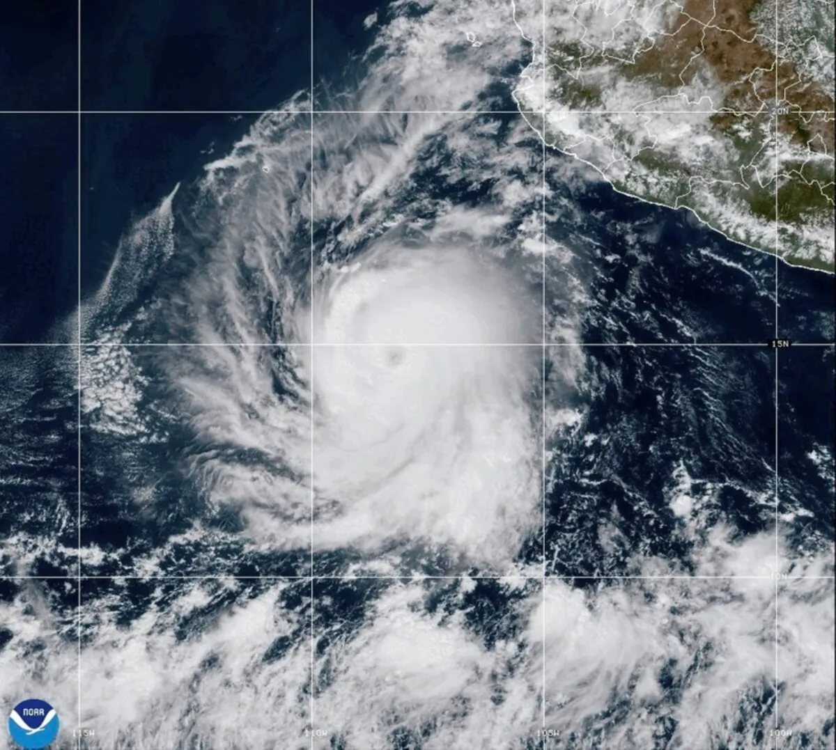 A satellite image shows Hurricane Kristy on Oct. 22, 2024. (NOAA via AP)