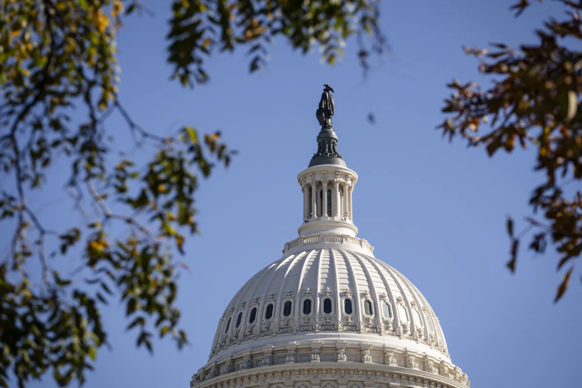 The U.S. Capitol building during fall in Washington on Oct. 23, 2024. (Madalina Vasiliu/The Epoch Times)