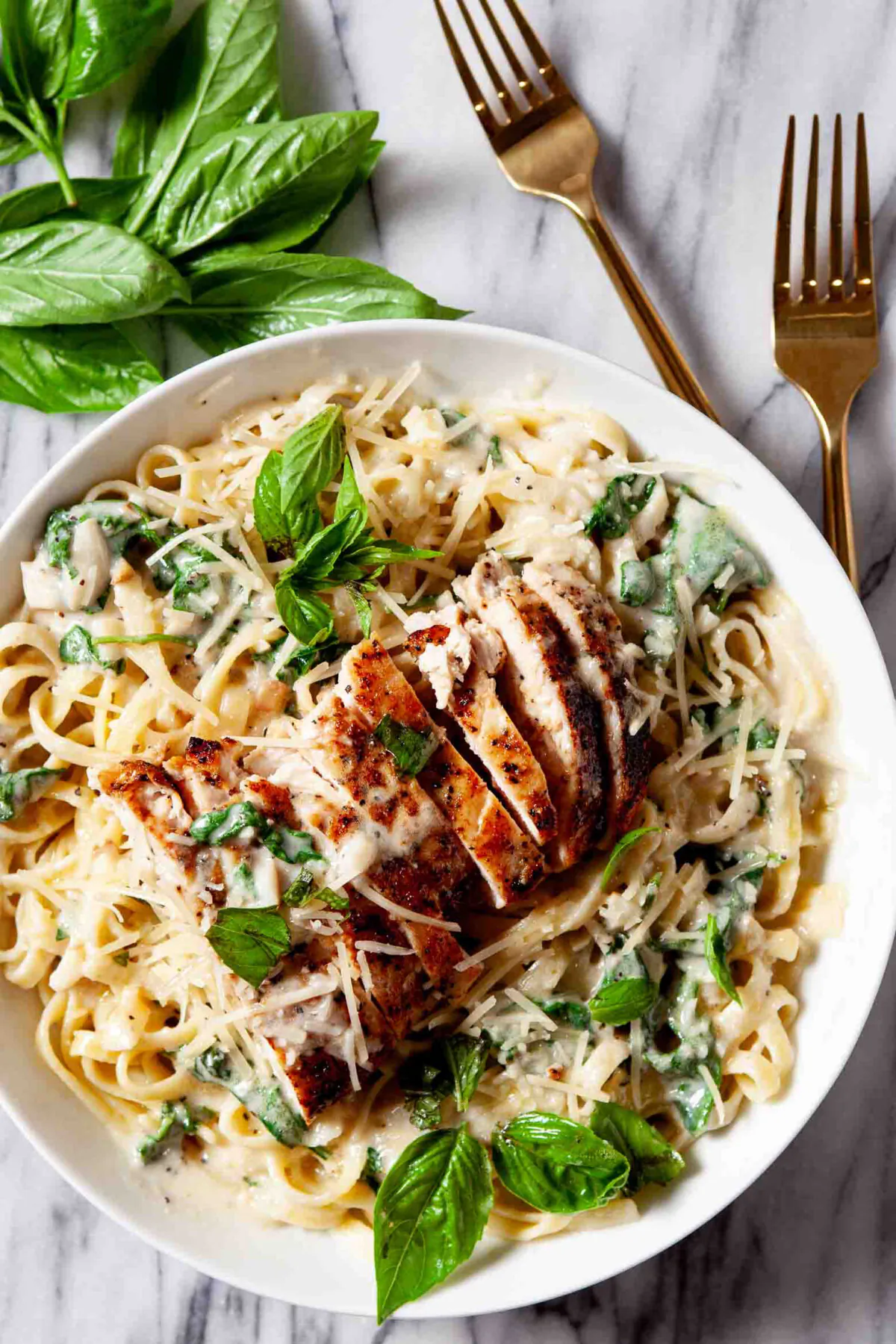 The lighter sauce doesn’t use heavy cream or butter, yet it doesn’t skimp on flavor. (Amy Dong)
