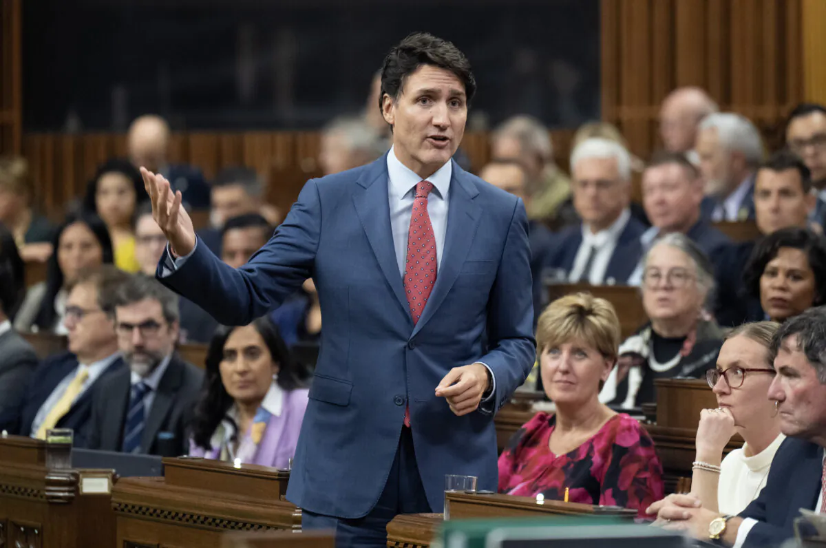 Prime Minister Justin Trudeau responds to a question during Question Period, in Ottawa, on Oct. 23, 2024. (The Canadian Press/Adrian Wyld)