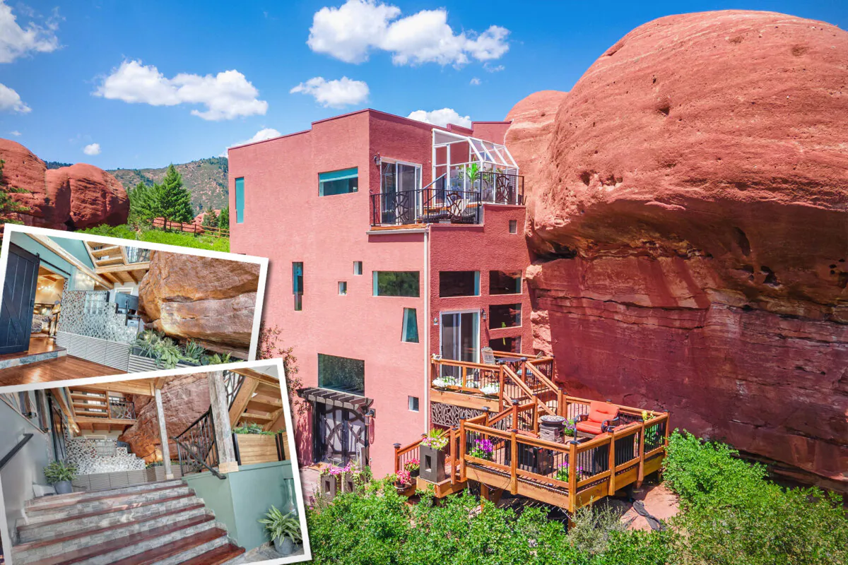 A real "Flintstones home" is for sale in Larkspur, Colorado. (SWNS)