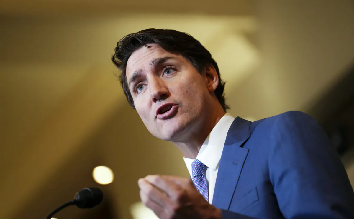 Prime Minister Justin Trudeau holds a press conference on Parliament Hill in Ottawa on Oct. 24, 2024. (The Canadian Press/Sean Kilpatrick)