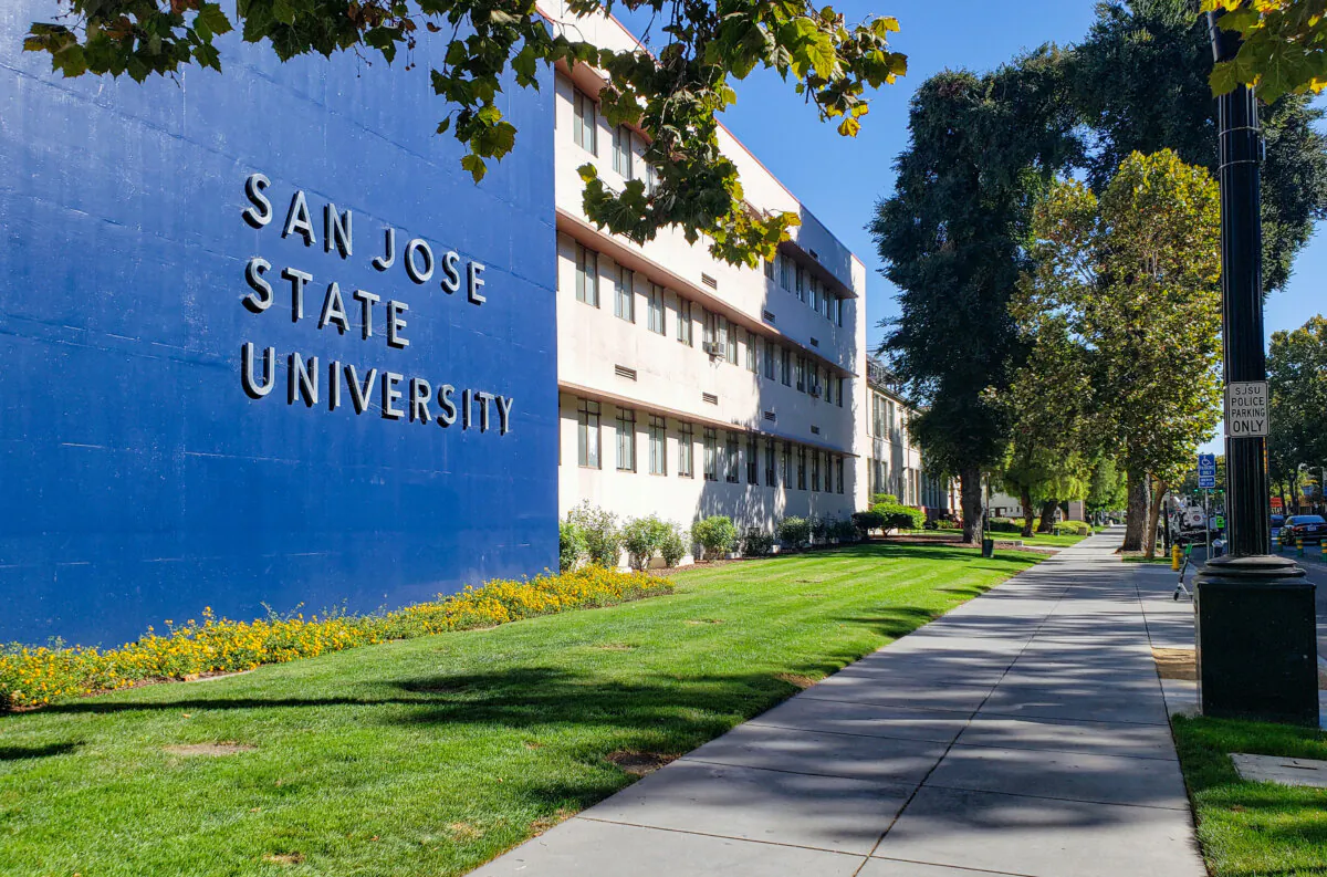 San José State University on Oct. 21, 2020. (David Lam/The Epoch Times)