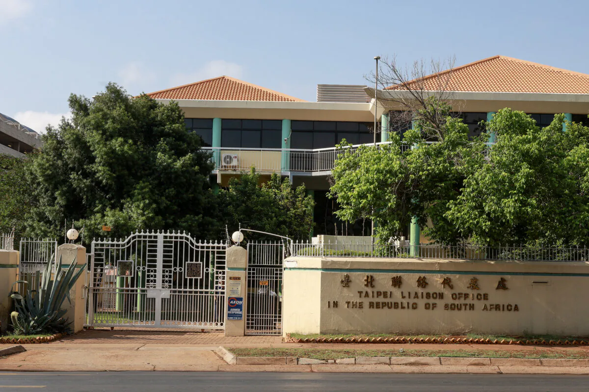 Taiwan's liaison office in the suburb of Hatfield in Pretoria, South Africa, on Oct. 22, 2024. (Phill Magakoe/AFP via Getty Images)