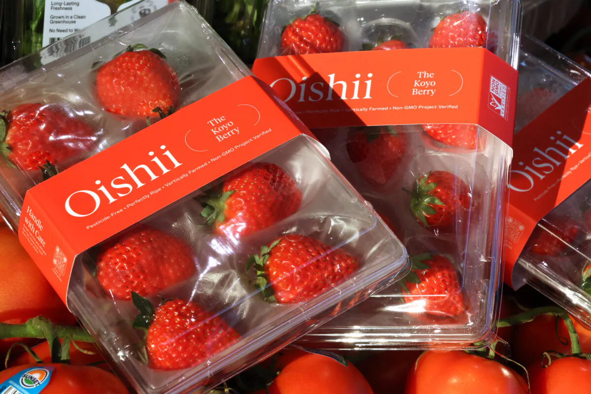 The elusive and high-end Japanese Koyo berries at Whole Foods Market in Chicago’s Lincoln Park neighborhood, Friday, Oct. 11, 2024. (Antonio Perez/Chicago Tribune)