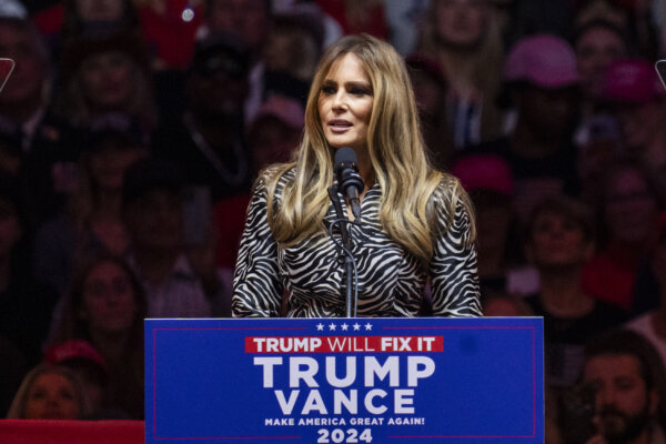 Melania Trump Speaks During Husband’s NY Rally in Rare Campaign Appearance