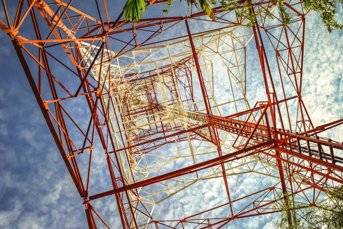 The underview of the radio transmission tower, in a file photo. (Nopparuj Lamaikul/Unsplash.com)