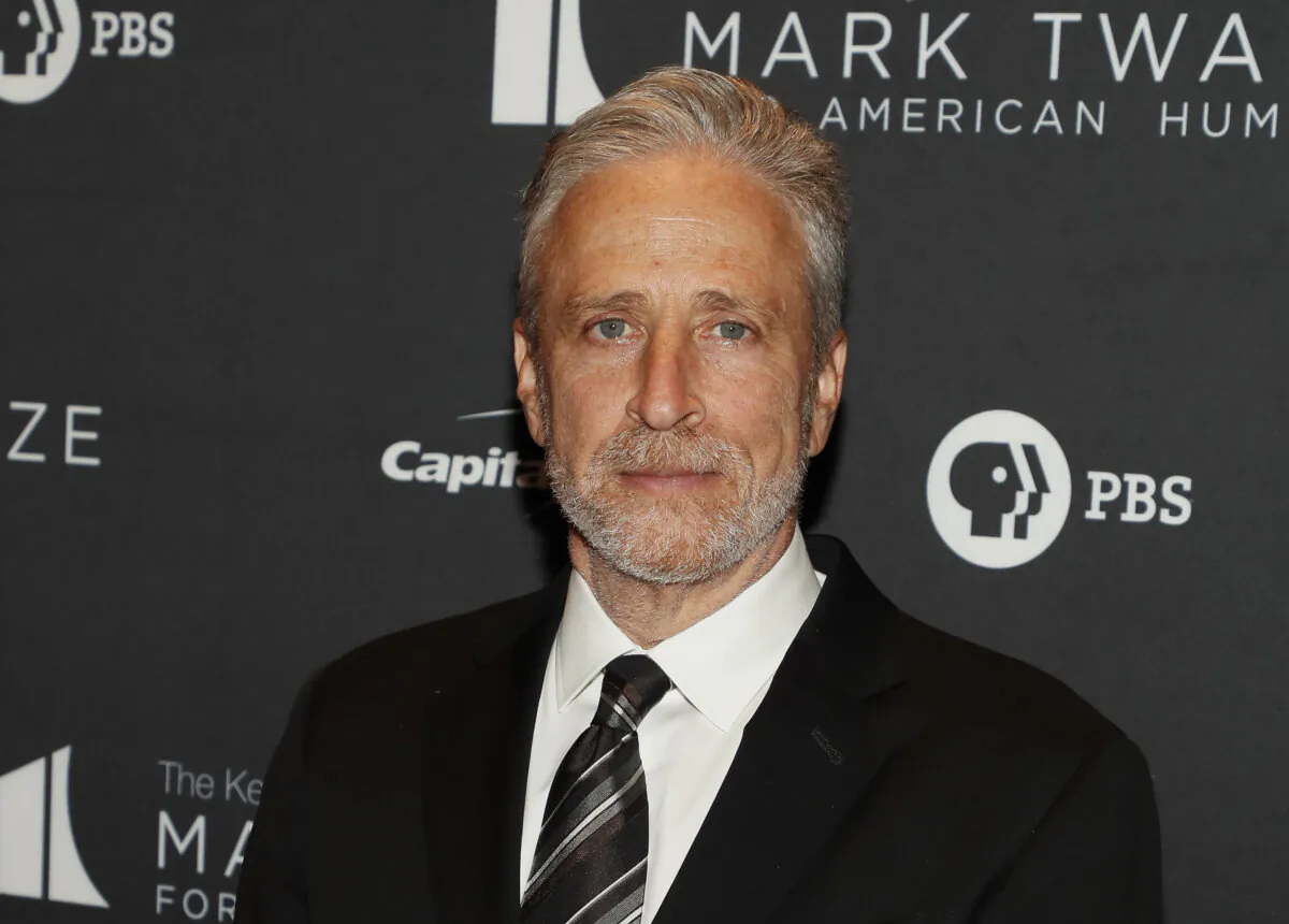 Jon Stewart attends the 23rd annual Mark Twain Prize for American Humor event at The Kennedy Center in Washington on April 24, 2022. (Paul Morigi/Getty Images)