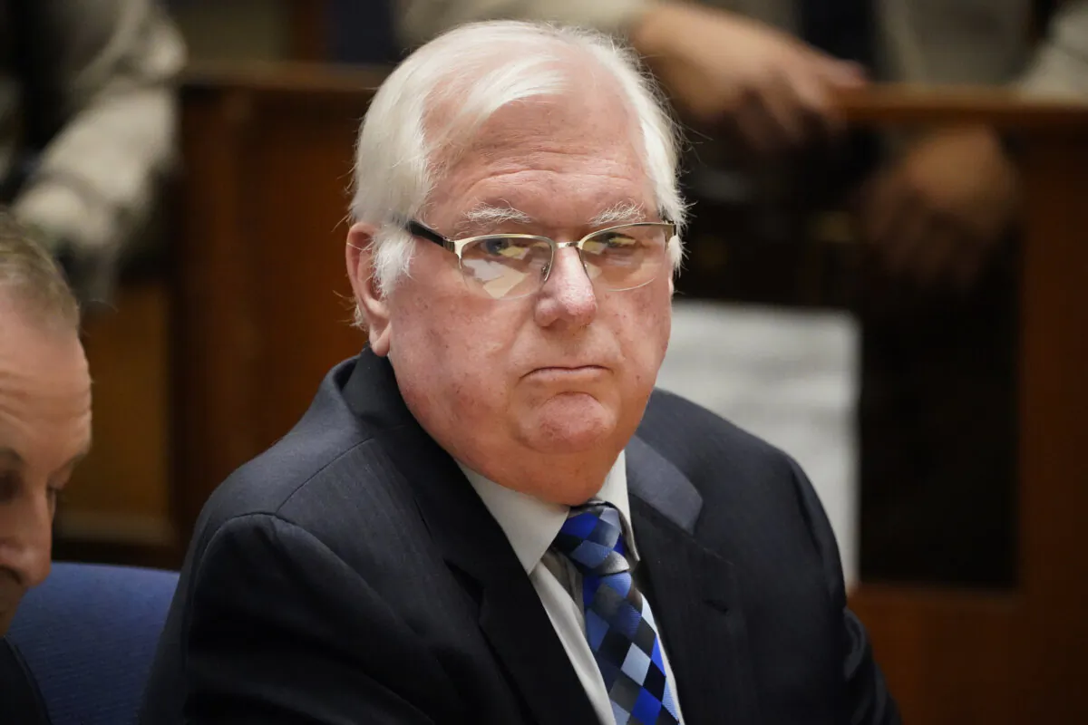 Orange County Superior Court Judge Jeffrey Ferguson appears during a hearing at the Clara Shortridge Foltz Criminal Justice Center, Tuesday, Aug. 15, 2023, in Los Angeles. (Damian Dovarganes, Pool/AP Photo)