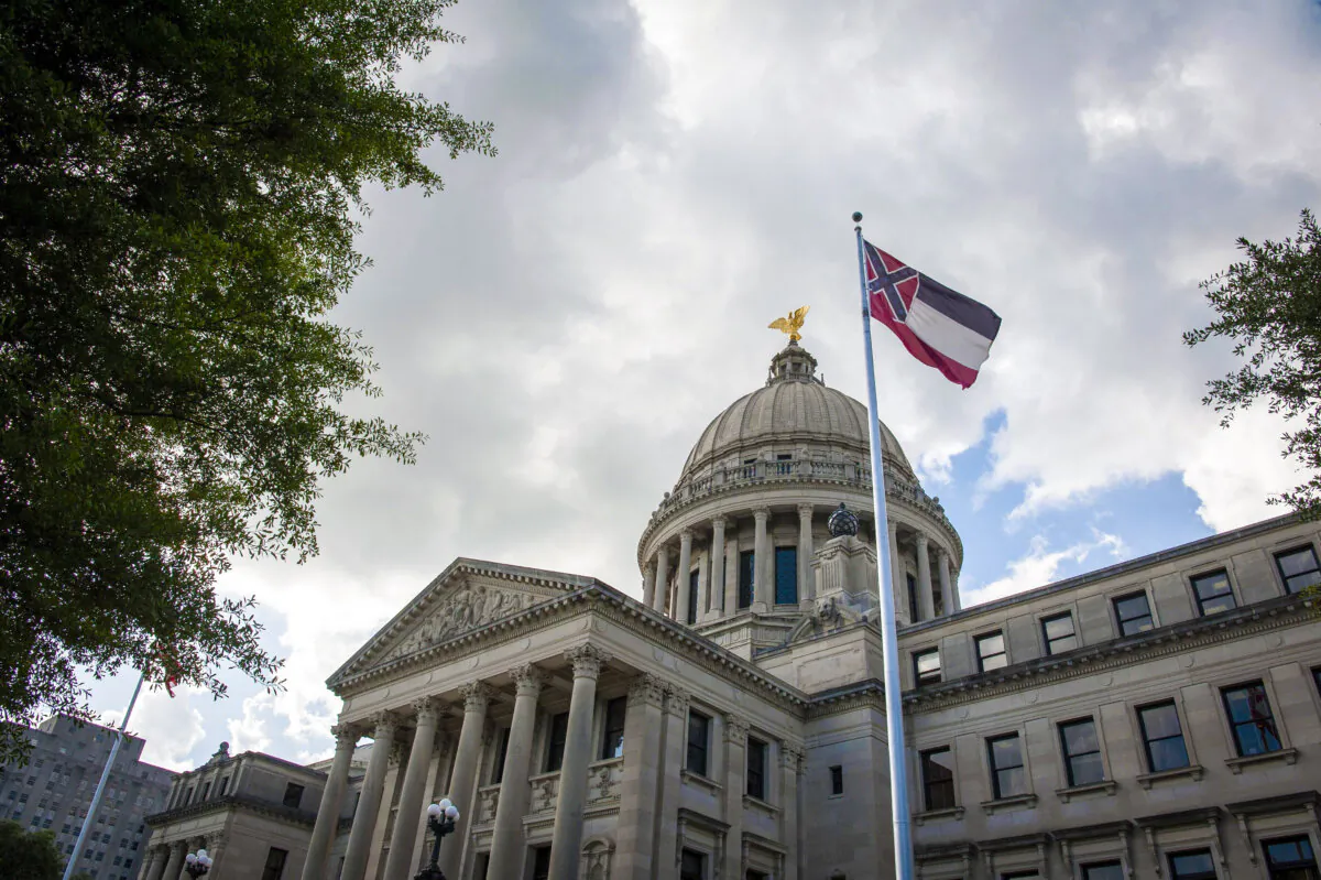 The Mississippi Capitol building in Jackson, Miss., on June 28, 2020. (Rory Doyle/AFP via Getty Images)