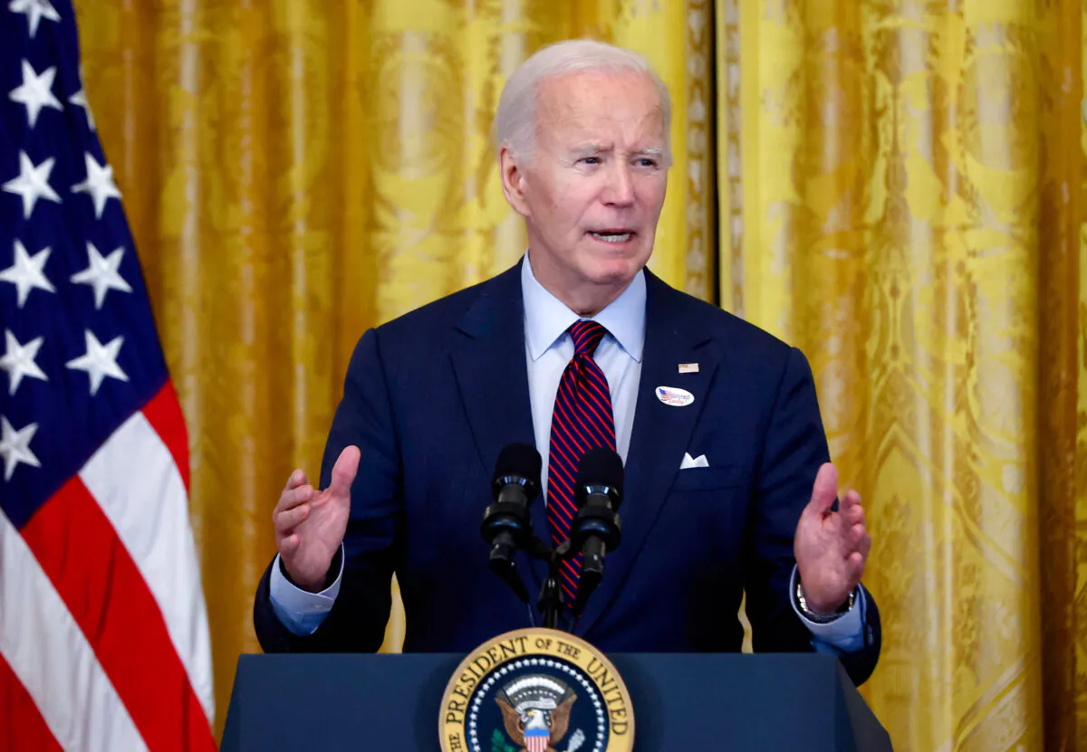 President Joe Biden delivers remarks at a reception in celebration of Diwali at the White House on Oct. 28, 2024. (Kevin Dietsch/Getty Images)