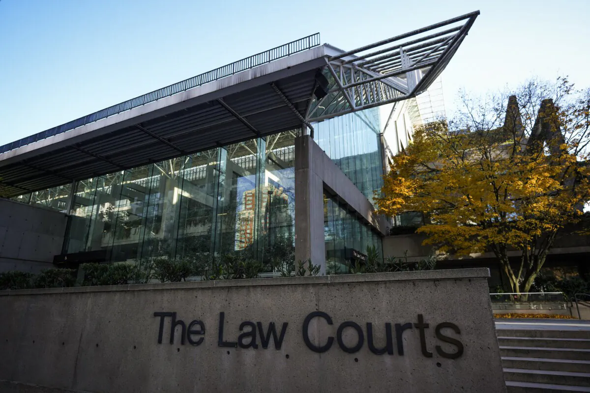 The Law Courts building, home to the B.C. Supreme Court and Court of Appeal, is seen in Vancouver on Nov. 23, 2023. (The Canadian Press/Darryl Dyck)