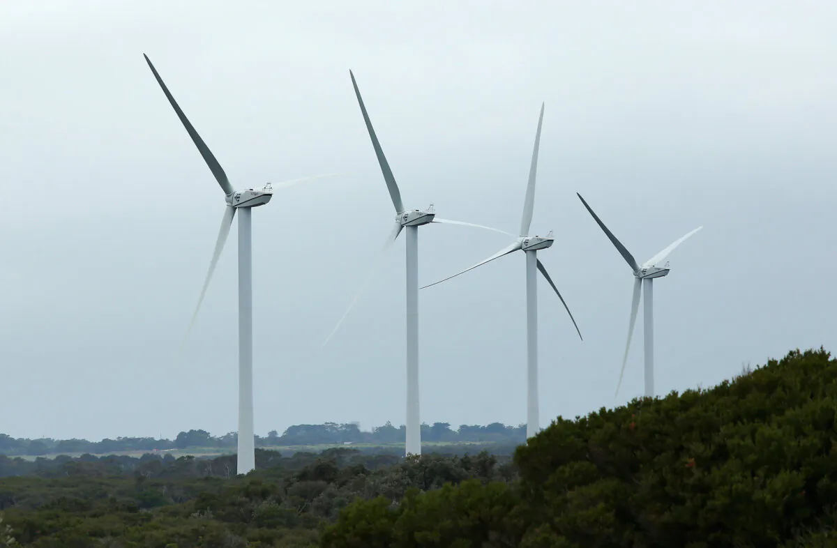 A view of Wonthaggi Wind Farm in Wonthaggi of Victoria, Australia, on July 7, 2015. (Quinn Rooney/Getty Images)