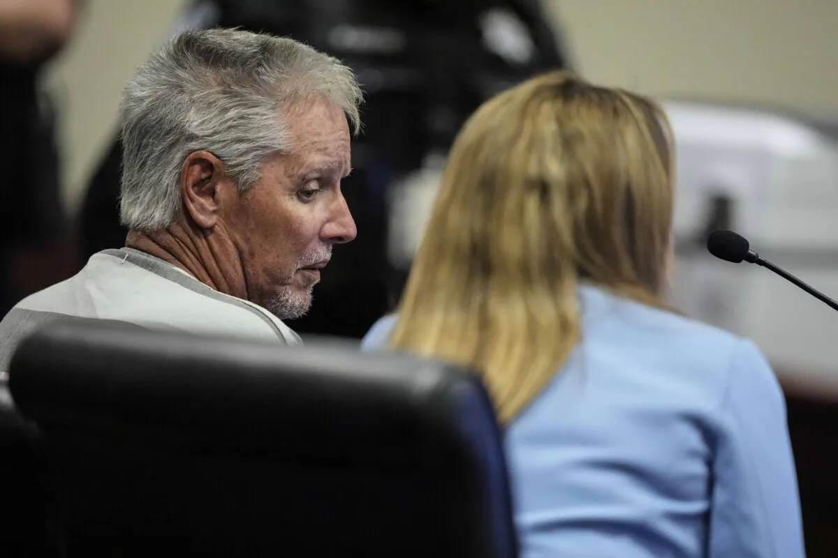 Colin Gray, 54, the father of alleged Apalachee High School shooter Colt Gray, 14, sits in the Barrow County courthouse for his first appearance in Winder, Ga., on Sept. 6, 2024. (Brynn Anderson/AP Photo)